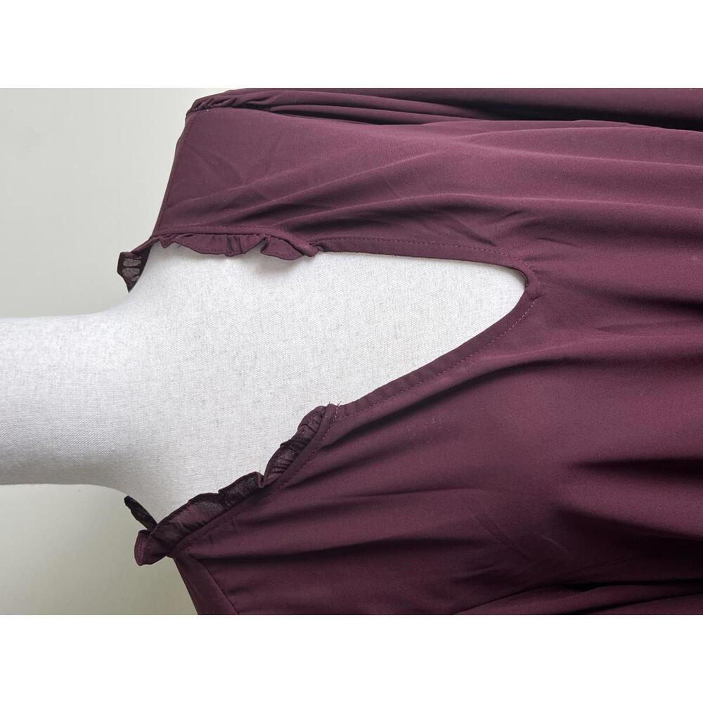 Torrid Burgundy Ruffle Peplum Blouse – Size 2X – NWOT - Picture 5 of 5